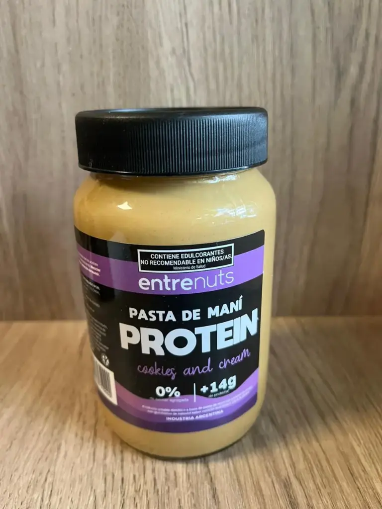Pasta de maní Proteica Cookies and cream 370g Entre nuts 