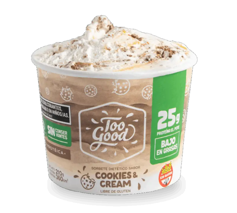 Helado cookies and cream Proteico Tood Good 