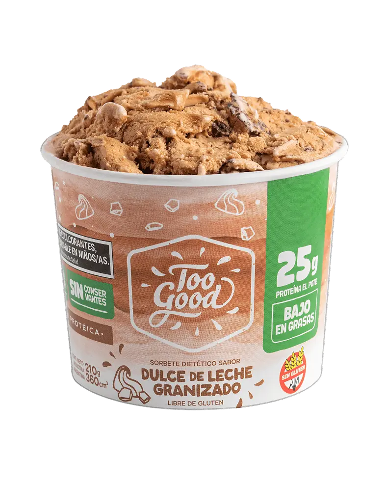 Helado dulce de leche granizado Proteico Tood Good