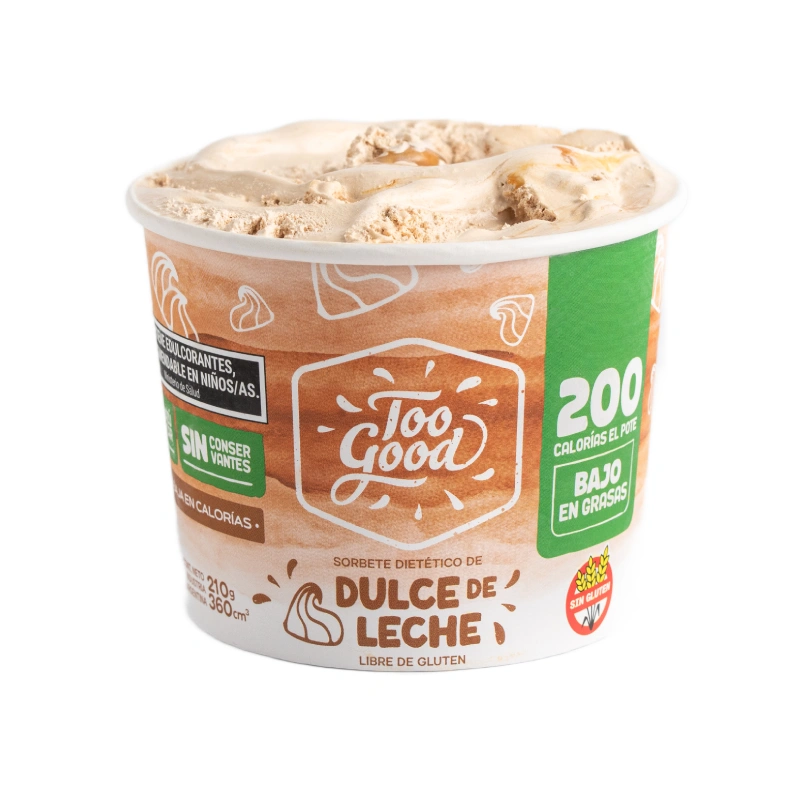 Helado dulce de leche bajo en calorías Tood Good 