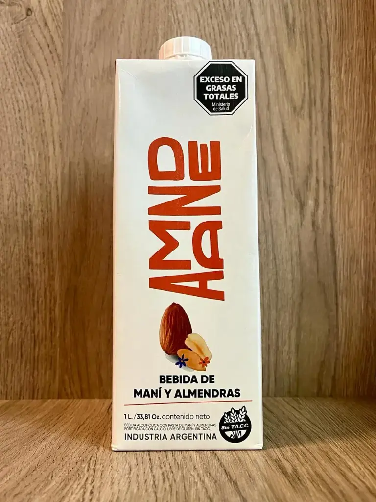 Leche de mani y almendras vegana sin tacc 1L Amande 