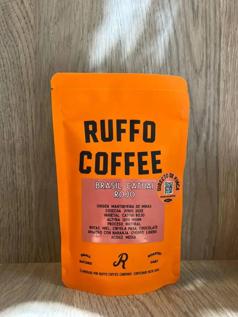 Café Brasil Catuai Rojo en granos 100g Ruffo Coffee