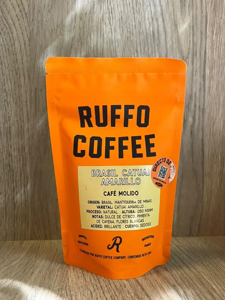 Café Brasil Catuai Amarillo molido 100g Ruffo Coffee