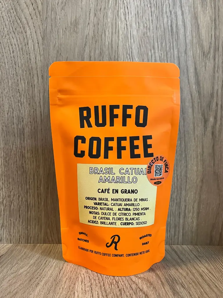 Café Brasil Catuai Amarillo en granos 100g Ruffo Coffee