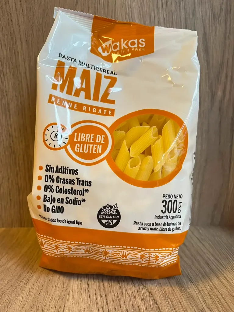 Pasta proteica Maiz Mostachol sin tacc 250g Wakas