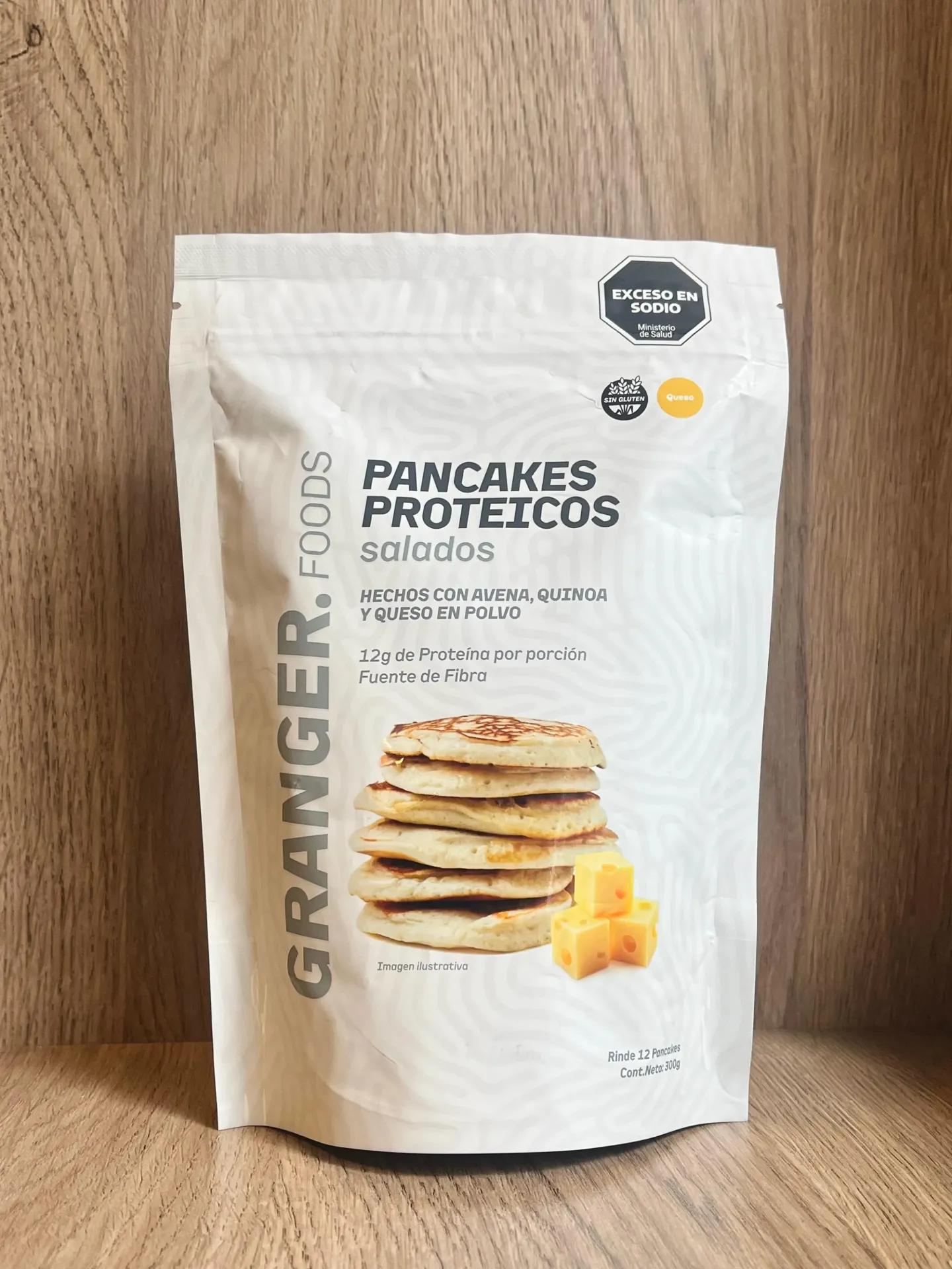 Premezcla keto pancakes proteico salado sabor QUESO Granger 400g