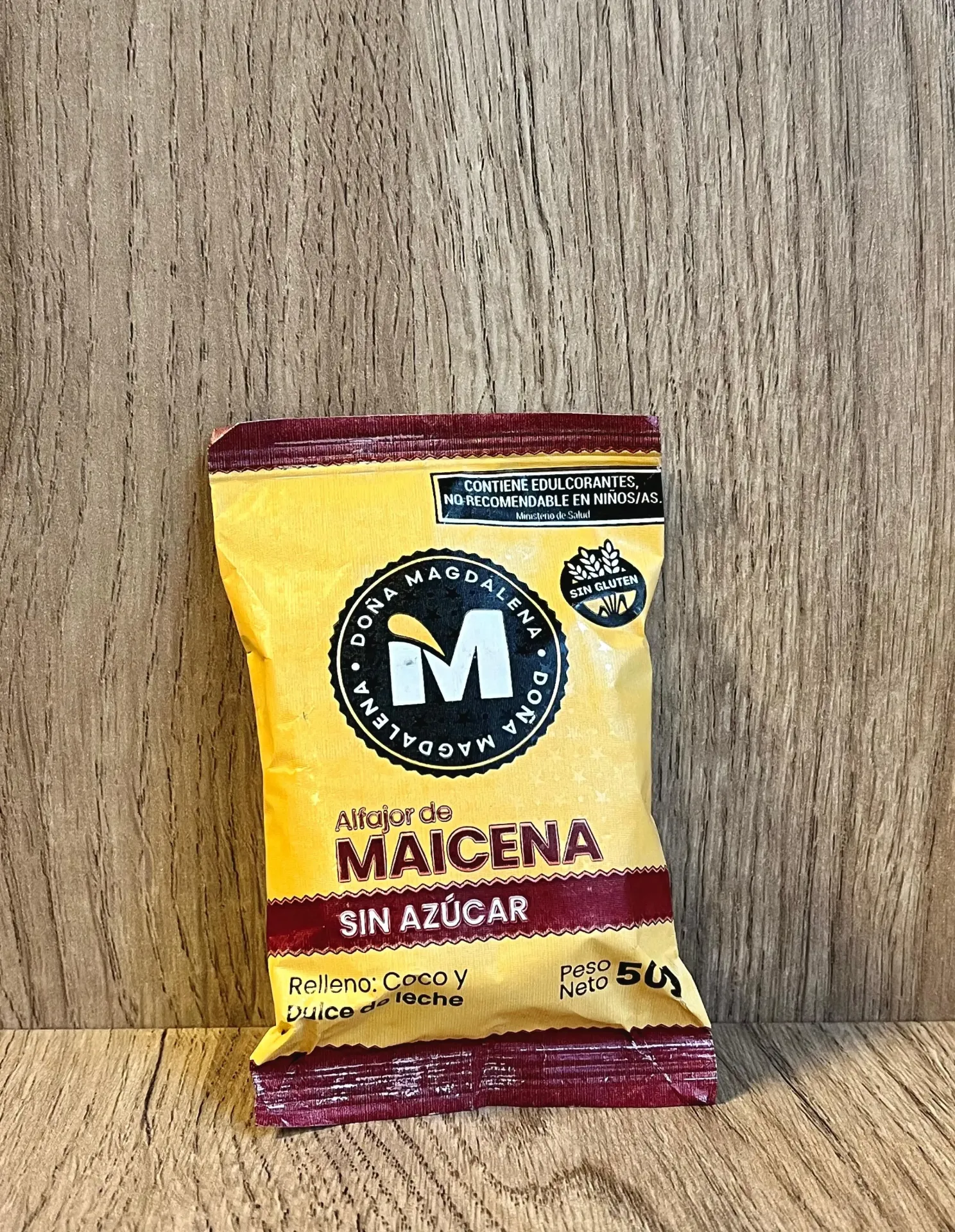 Alfajor de maicena SIN AZUCAR 50g Doña Magdalena