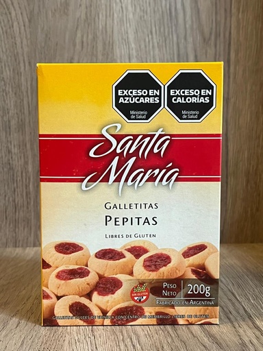 Pepas de membrillo sin tacc y sin lactosa 200g Santa Maria