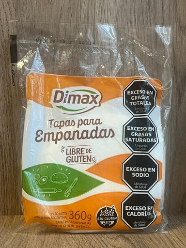 Discos Empanadas Sin Gluten x12 unidades Dimax