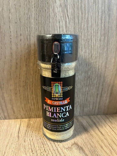 Pimienta blanca molida frasco vidrio El Castillo