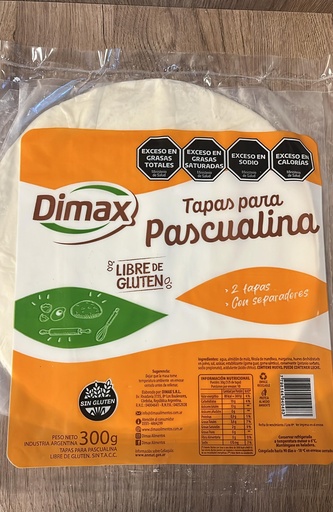 Tapa de tarta Sin Gluten 300g Dimax