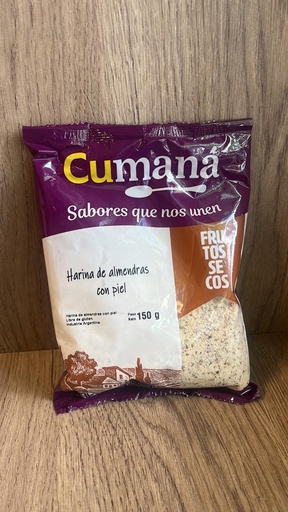 Harina de almendras CON piel 150g CUMANA