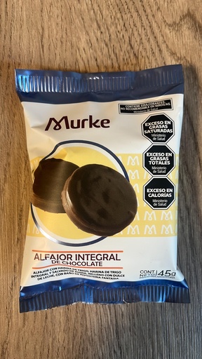 Alfajor integral sin azucar Con Chocolate MURKE