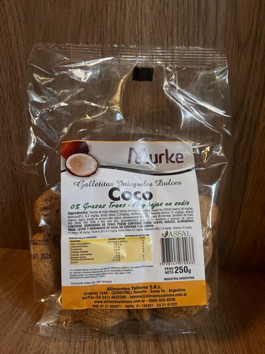 Galletitas dulces COCO 250g MURKE