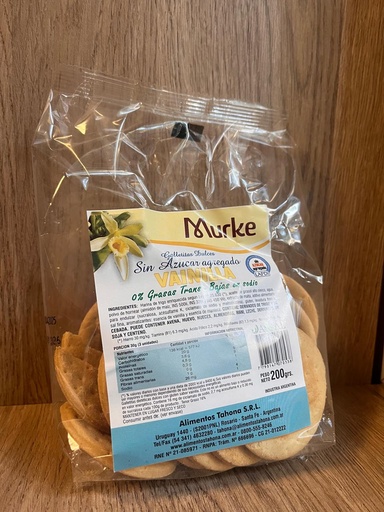 Galletitas dulces Vainilla sin azucar 200g MURKE